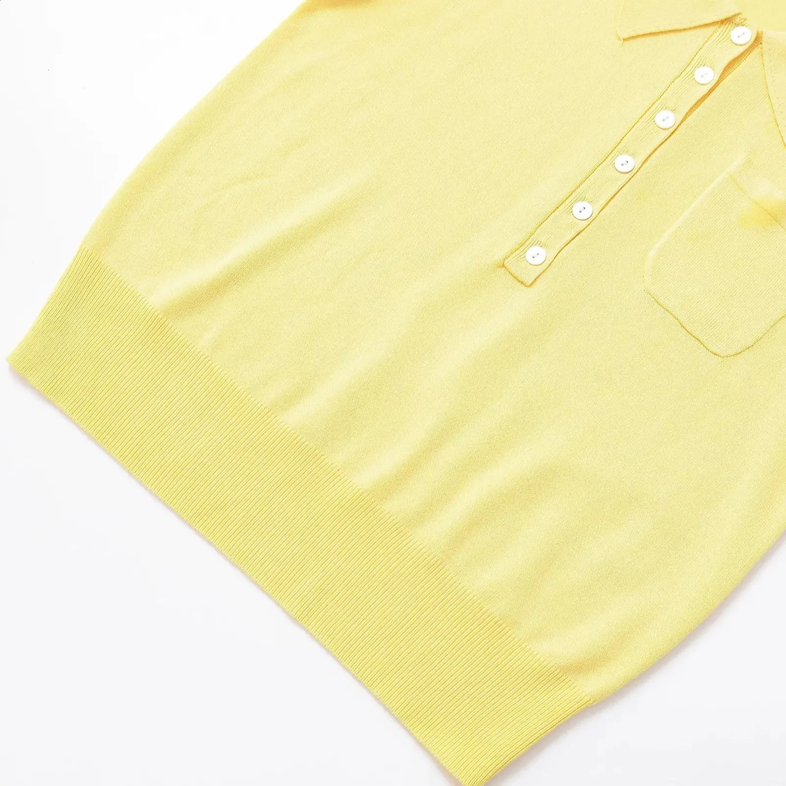 TRAFSHE Spring Summer Elegant Knitted Polo T-shirts For Women Loose Soft Temperament Short Sleeve Thin Women Pulovers 9598047 250318