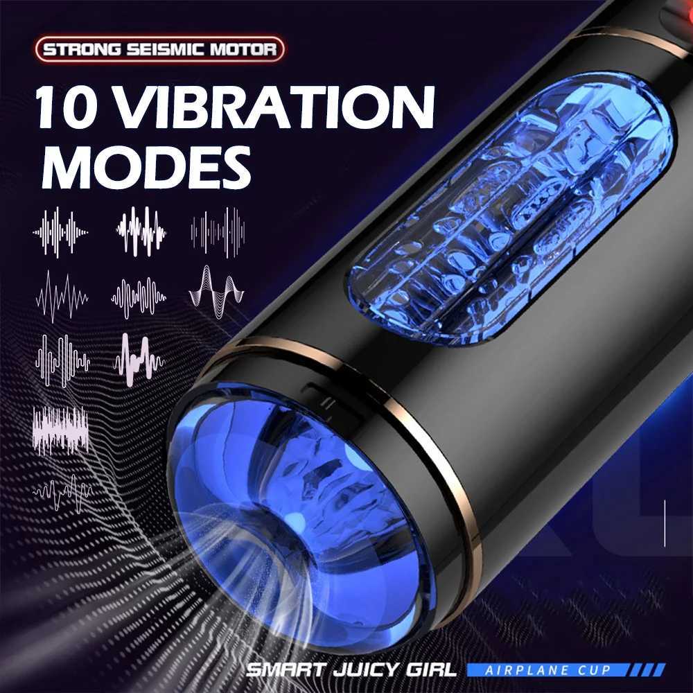 Automatic Male Masturbation Cup Intelligent Voice Mens Masturbator Pocket Pussy Penis Training Vibrator Sex Toy JoinjjtoyXJ250319