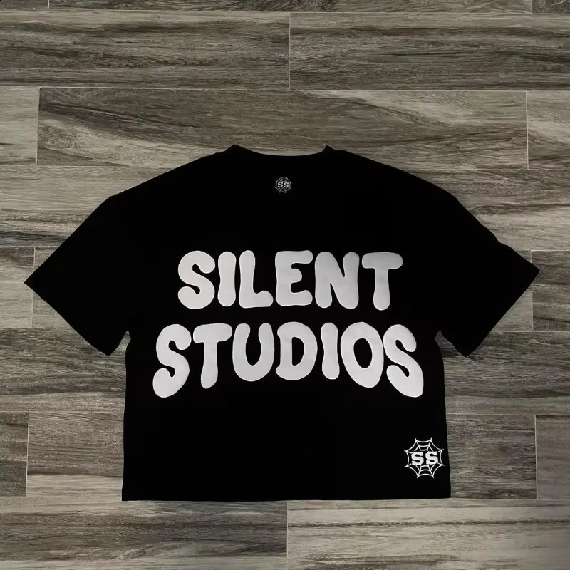 Trendy Fashion Letters Cartoon Print Oversized Short-sleeved Men Y2k Harajuku Hip-hop Retro Loose Casual T-shirts Women 250319