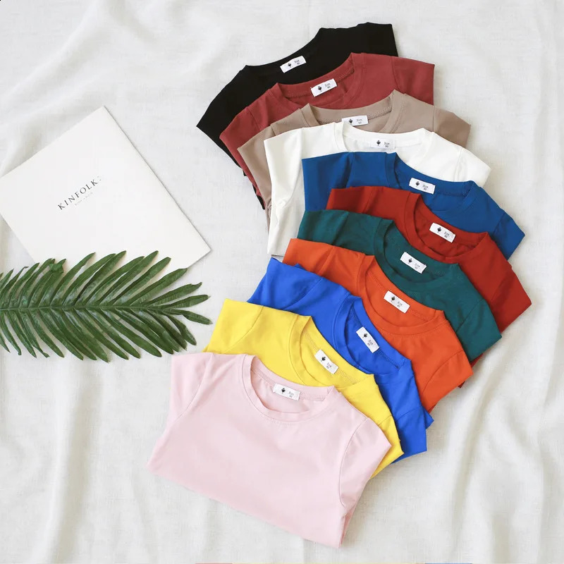 2-10Y Toddler Kid Baby Boys Girls Clothes Summer Top Short Sleeve Cotton T Shirt Loose Infant Basic Tee Childrens Tshirt Outfits 250319