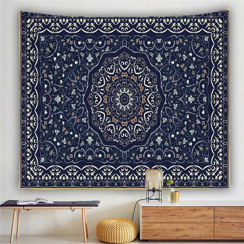 Persian Tapestry Wall Hanging Beach Blanket Mattress Psychic Bohemian Yoga Mat Mandala 250313