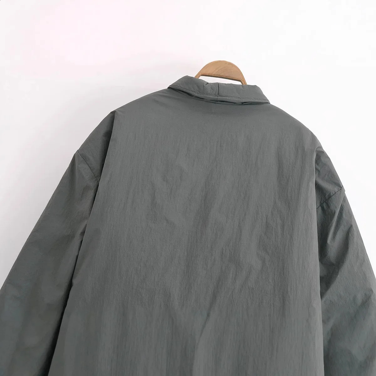 Autumn Double Flip Tie Solid Color Kimono Style Cotton Jacket Womens Fashion Casual Clothing 250319