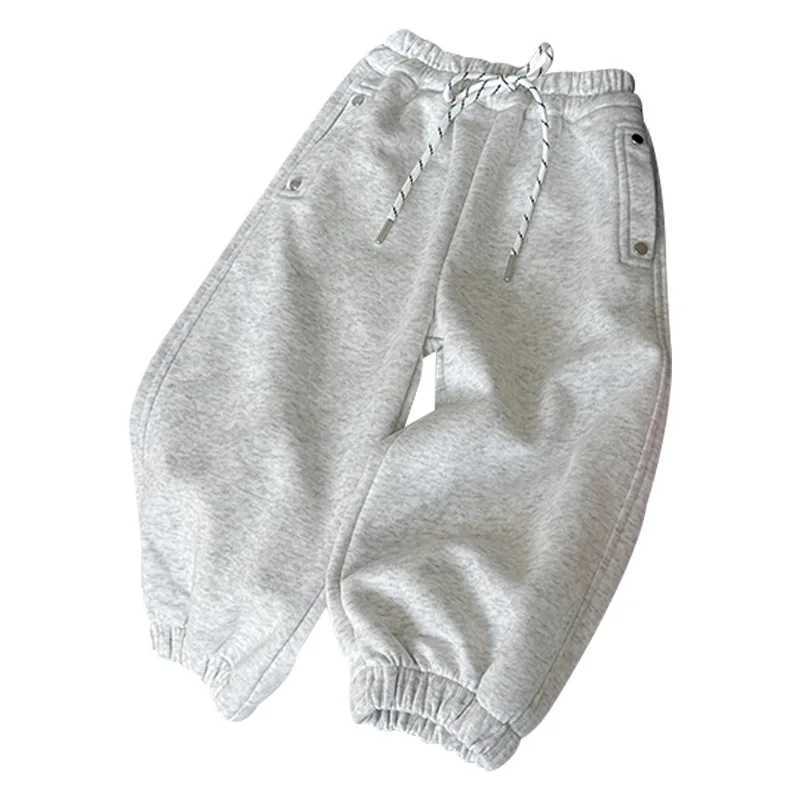 2025 Spring Clothing Korean Style Girls Casual Middle and Small Childrens Sports Pants Solid Color Leg TightsT250318