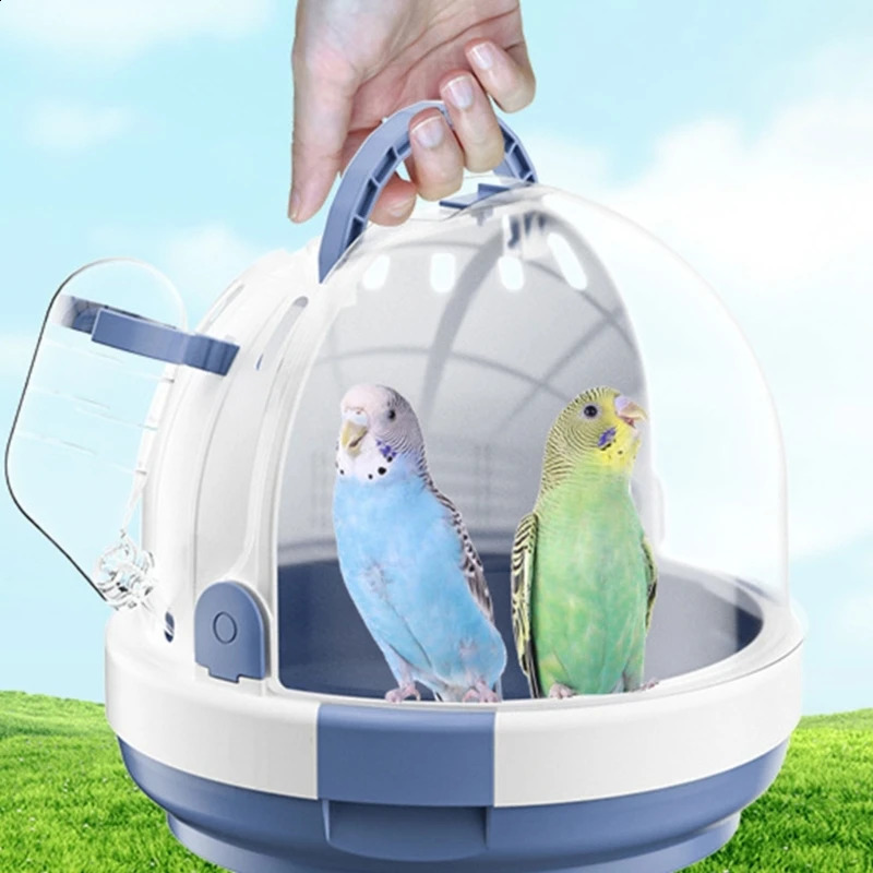 Portable transparent birdcage transport cage window foldable bag breathable travel KXRE 250318