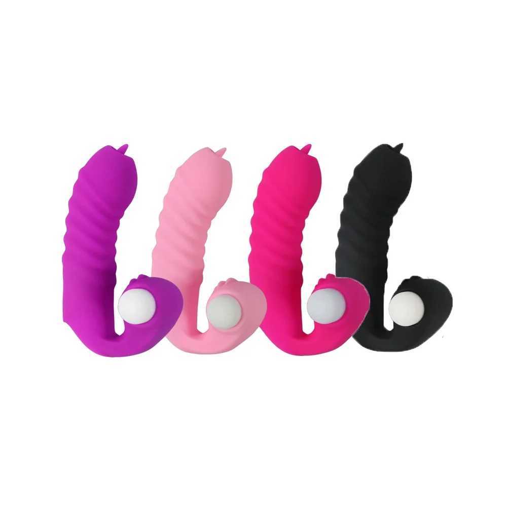 Finger set vibrator female masturbator Clit tongue stimulating licking massager sex exotic accessories female sex toys 18 W250319