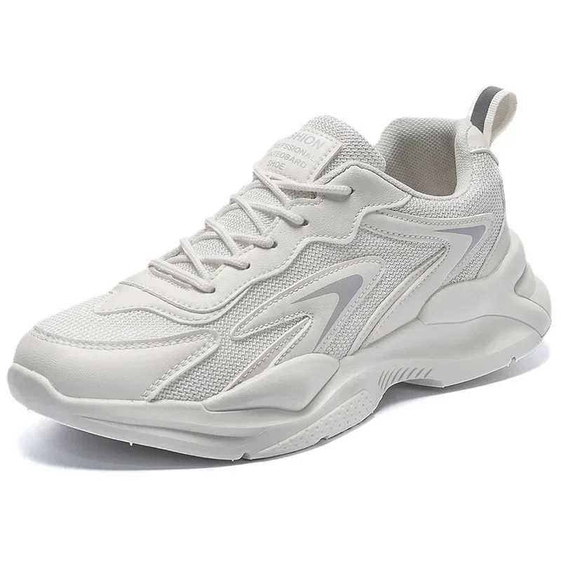Mens Sneakers 2024 Spring New Mesh Breathable Running Sport Shoes Light Soft Thick Sole Hole Man Casual Shoes Athletic Sneakers Z250319
