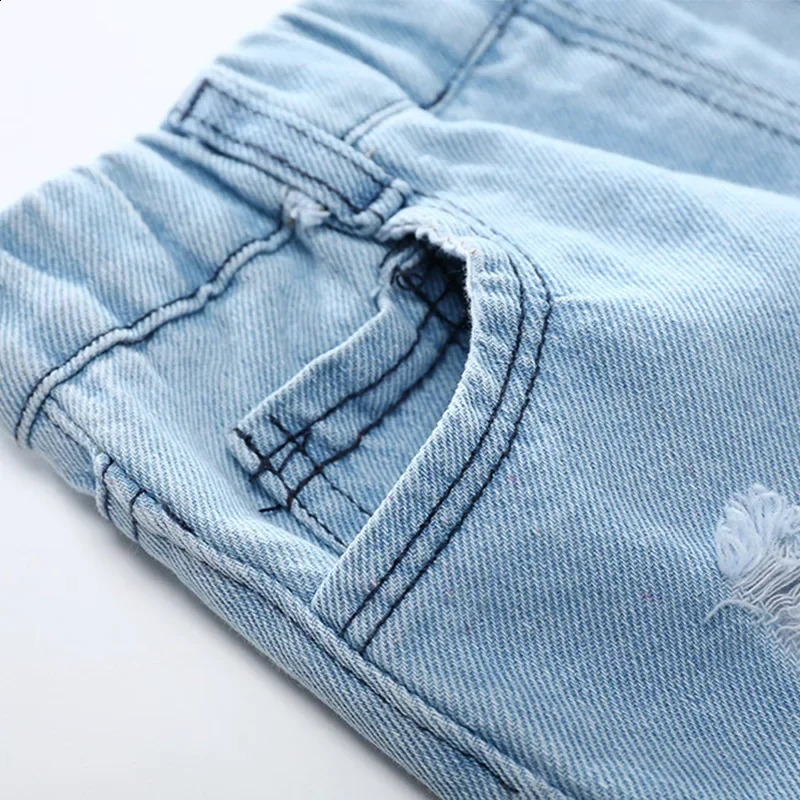 4-9 Years Children Shorts Toddler Kids Short Pant Summer Cotton Denim Boys Beach Shorts Leisure Capris Baby Clothing KF553 250319