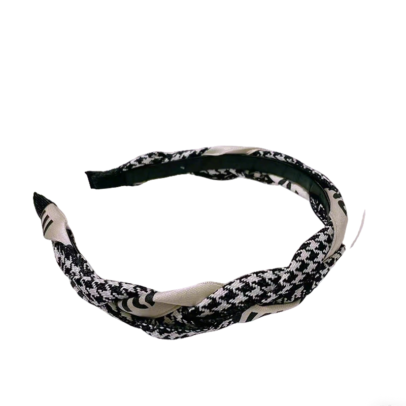Fashionable Check Print Hair Accessory - Adjustable Headband for Festivals & Parties
