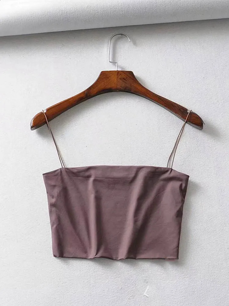 Summer Womens Crop Top Sexy Elastic Cotton Camis sleeveless Short Tank Bar 250319