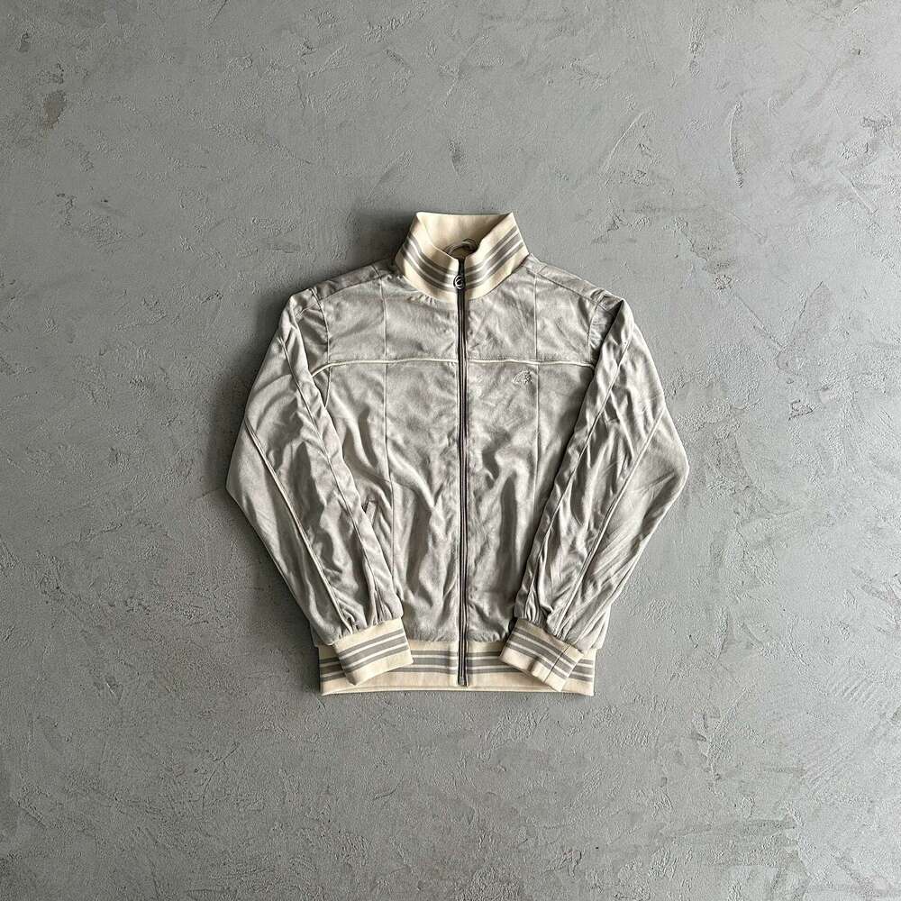 HMP British Hip Hop Street Velvet Stand up Collar Jacket, Men's Trendy Brand Casual Set, Centralee Same Style