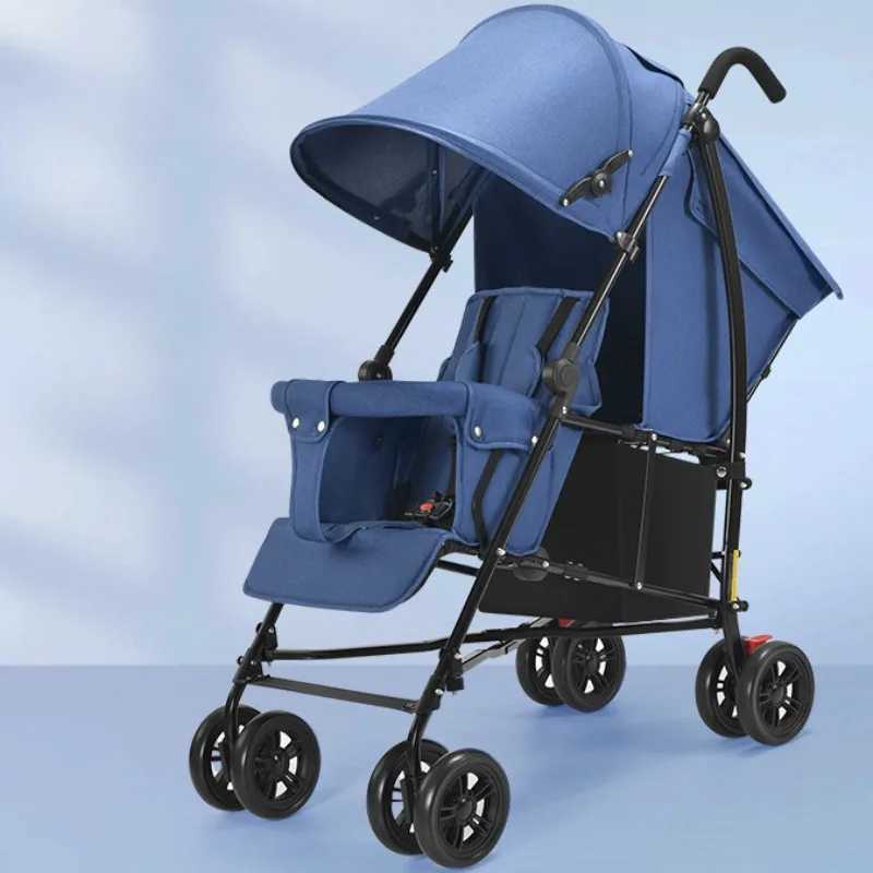 New front and rear double seat baby stroller detachable and washable lightweight foldable double seat baby stroller Z250319