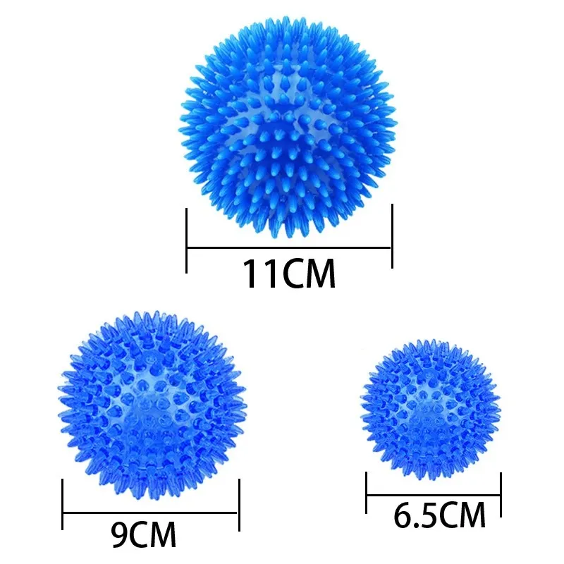 Pet Dog Toys Cat Puppy Sounding Toy Polka Squeaky Tooth Cleaning Ball TPR Training Pet Teeth Chewing Toy Thorn Balls