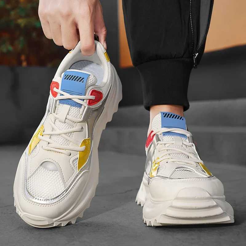 Casual Sports Shoes Thick Soles All Match Student Fashion Shoes Mens Tennis Sneakers Outdoor Sports Breathable Mens Shoes Z250319
