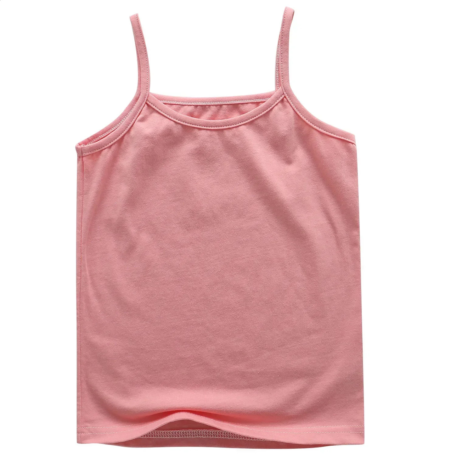 2024 Summer Girls Beaded Shoulder Strap Vest Top Baby Cotton Underwear Childrens Sleeveless 250312