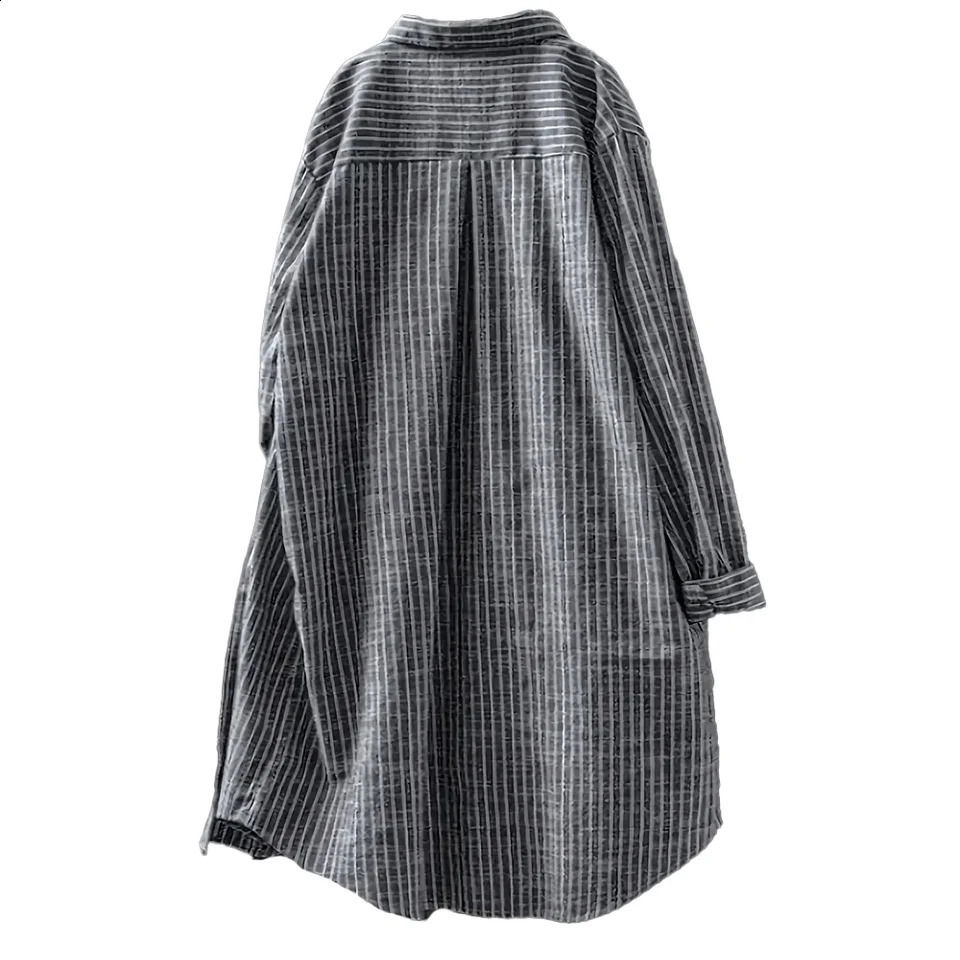 Plus size 2025 springsummer womens clothing striped loose casual commuting style office outdoor street 250312