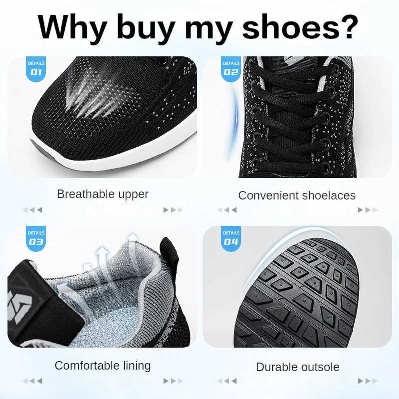 Mens breathable summer sports shoes casual and comfortable outdoor walking shoes sports running shoes durable Z250319