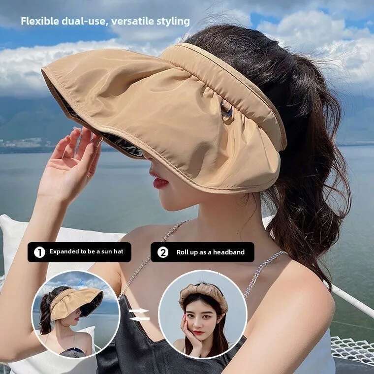 2025 Summer Sun Women's Summer Sun Protection UV Beach Shell Hairpin Women's Travel Fisherman Hat
