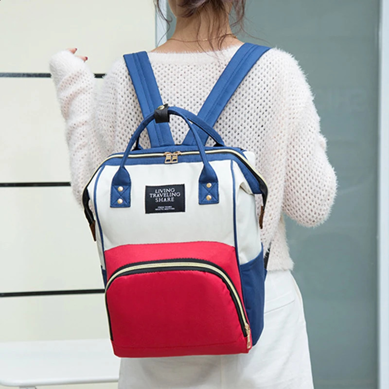 Large Capacity Canvas Mummy Bag Multifunctional Baby Bottle Thermal Insulation Travel Storage Bag Fashion Mummy Bag Hanging Bag 250319