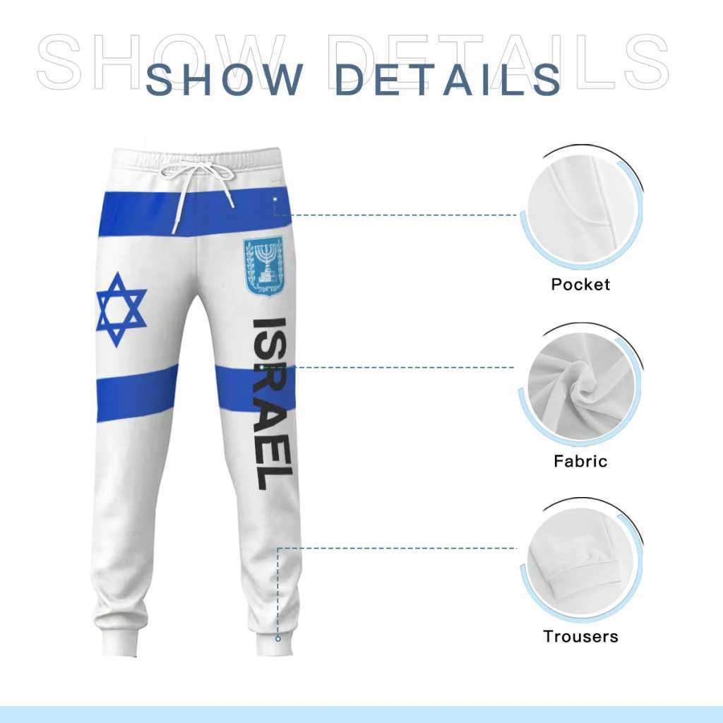 Israel Flag Mens Sweatpants with Pockets Joggers for Men Sports Casual Sweat Pants With Drawstring X250319