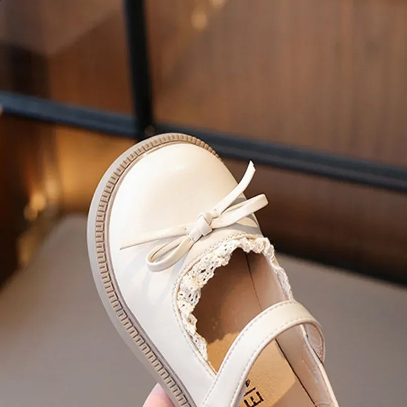 Jogerli Princess Shoes Baby Lace Ruffles Appealing Girls Student School Mary Janes Child Loafer Flats 250319