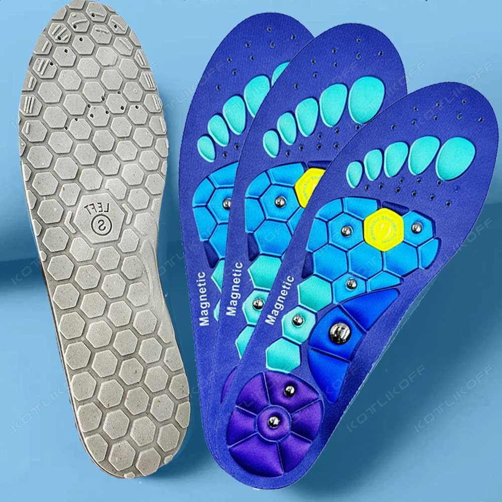 1 Pair Acupressure Foot Insoles for Men Women Orthopedic Gel Magnetic Shoe Inserts Magnet Technology Support Insole 250319