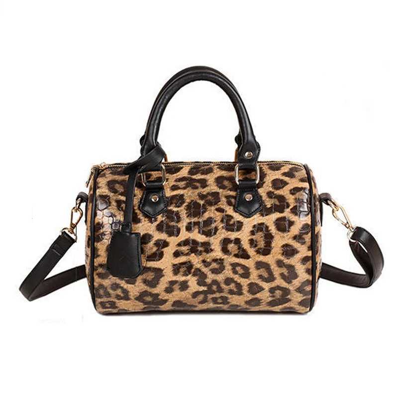 New Fashion Leopard Wen Handbags European Design Patent Leather Ladies Shoder Bags Fem Girl Brand Luxury Crossbody Bag Z250318