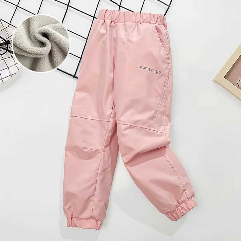 Childrens windproof and waterproof wool spring and autumn pants wool autumn and winter warm ski pantsT250318