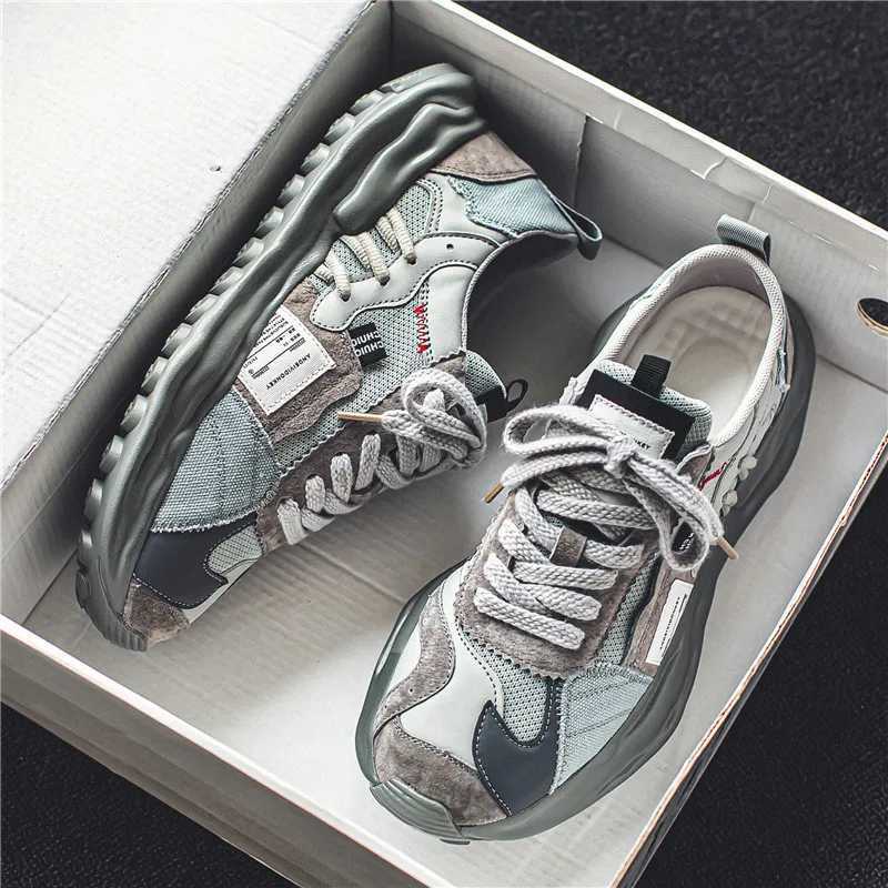 Mens Shoes Breathable Sneakers Fashion Comfortable Casual Shoes Outdoor Running Shoes Mesh Lace Up Male Flats Tenis Masculino Z250319