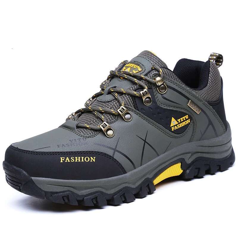 2025 new leather sports shoes breathable men's shoes casual and comfortable walking anti slip outdoor hiking designer fashionable men's shoe