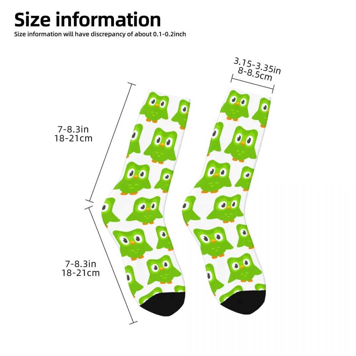 Duolingo Owl Duo Socks Harajuku Super Soft Socks Four Seasons Long Socks Mens Gift Accessories X250319
