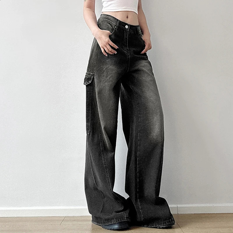 HEYounGIRL Harajuku Streetwear Baggy Jeans High Waist Slouchy Fit Casual Fashion Y2K Oversized Denim Pants Korean Spring Outfits 250317