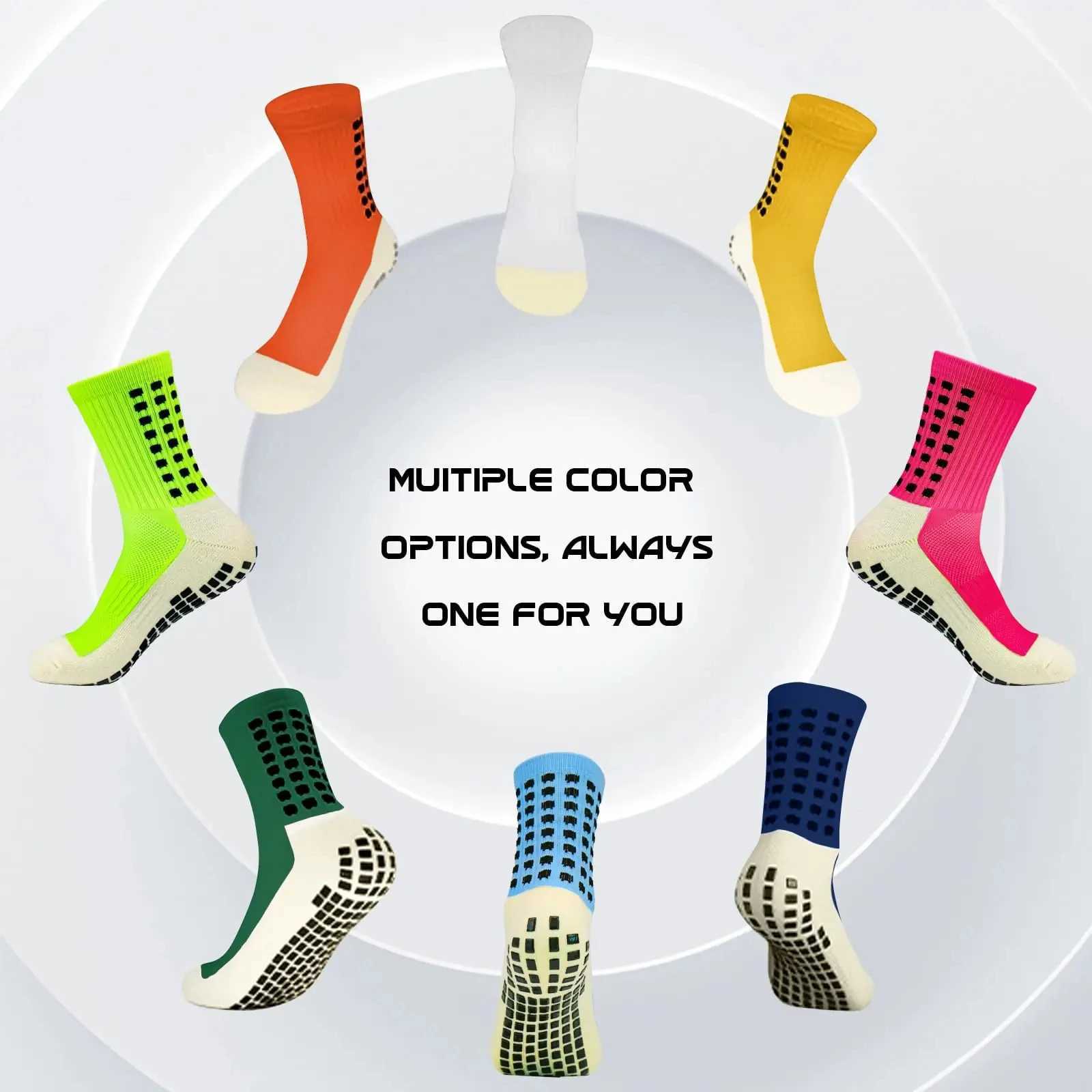 4 pairs of breathable silicone anti slip socks socks mens mid calf basketball yoga socks X250319