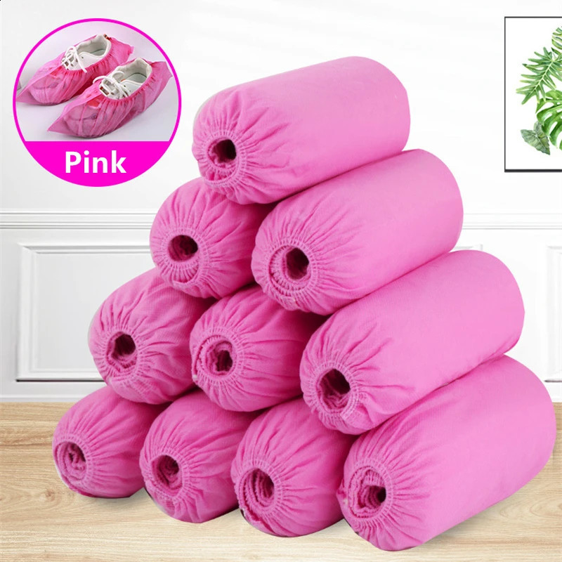 100 pieces of disposable boots and shoe covers that are non slip waterproof recyclable suitable for indoor outdoor floor protectors 250318