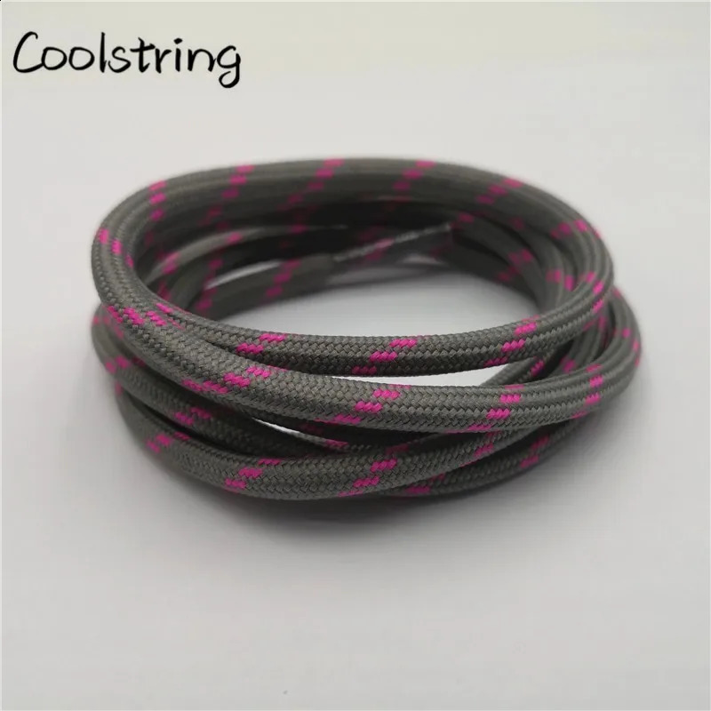 Coolstring Outdoor Round Rope Hiking Shoes Laces Striped Wear Resistant Sneakers Boot Shoelaces Strings For Men And Women Sports 250319
