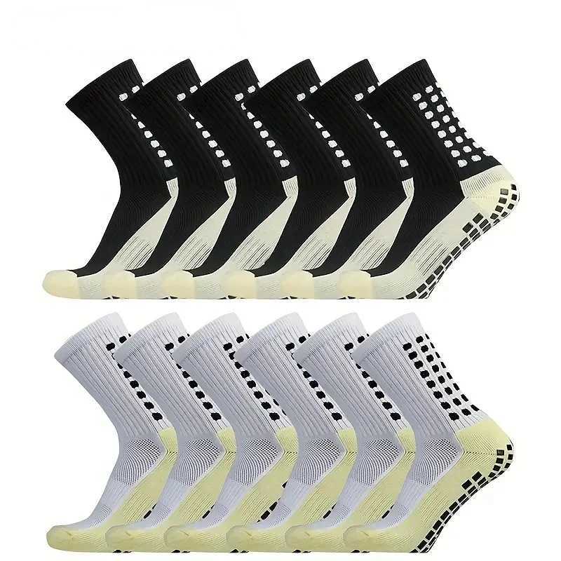 4 pairs of breathable silicone anti slip socks socks mens mid calf basketball yoga socks X250319