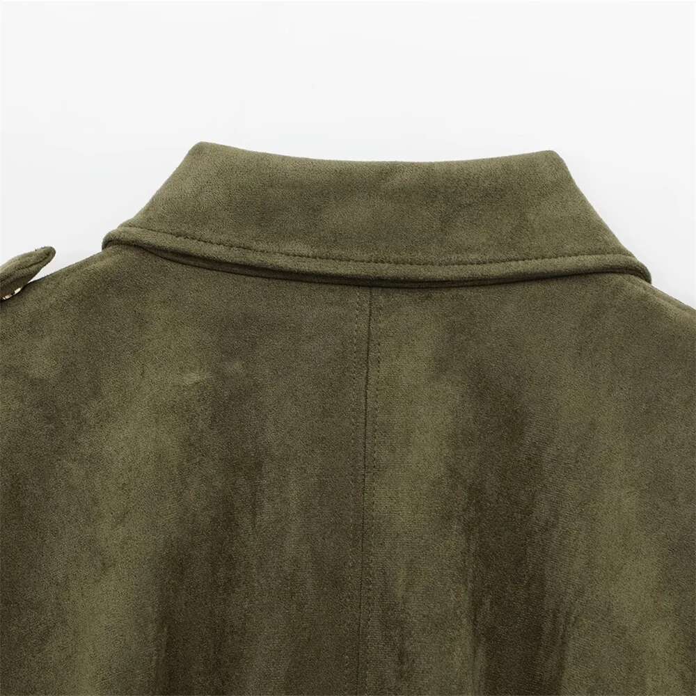 New Suede Texture Effect Pilot Jacket Decoration For Spring And Summer New Casual Women's Clothing