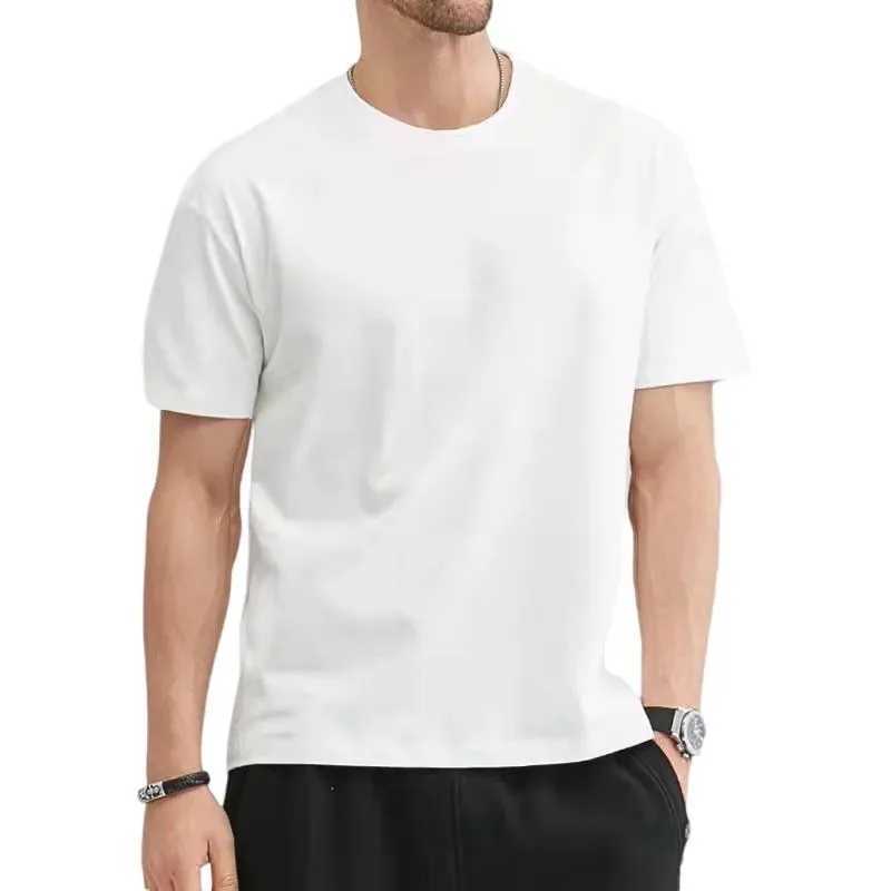 Summer mens and womens pure cotton T-shirt ultra-fine short sleeved T-shirt fashionable soft white black T-shirt 2024 clothing topT250318