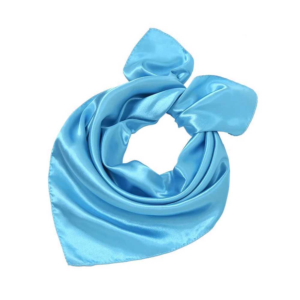 Wenxin Pure Satin Solid Color 60x60cm Square Scarf for Girls Simulated Silk Performance Small Scarf Best Party Gift X250319