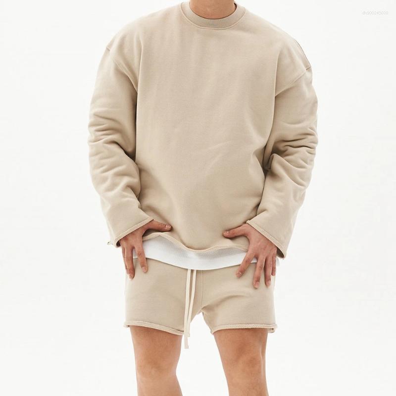 Men's Tracksuits Mens Training Sports Suits Gym Fitness Kits Sportswear Hoodie Pullover Hooded Shorts Jogging Sets Cotton Running