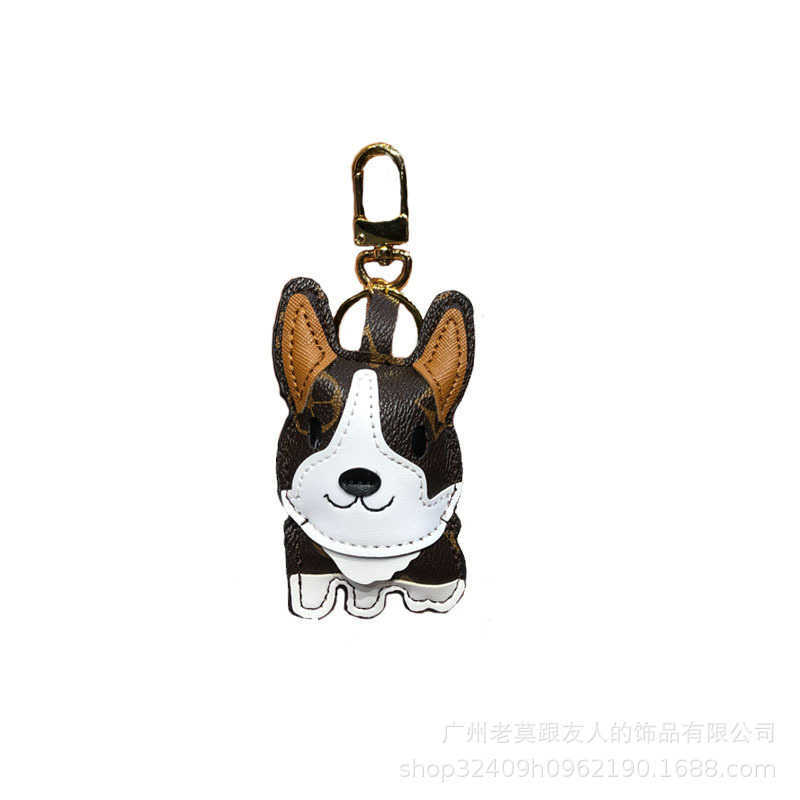 Keychains Lanyards Old Flower Corgi Dog Key Chain Ring Love Star Sheep Pendant Bag with Jewelry Girl H250318