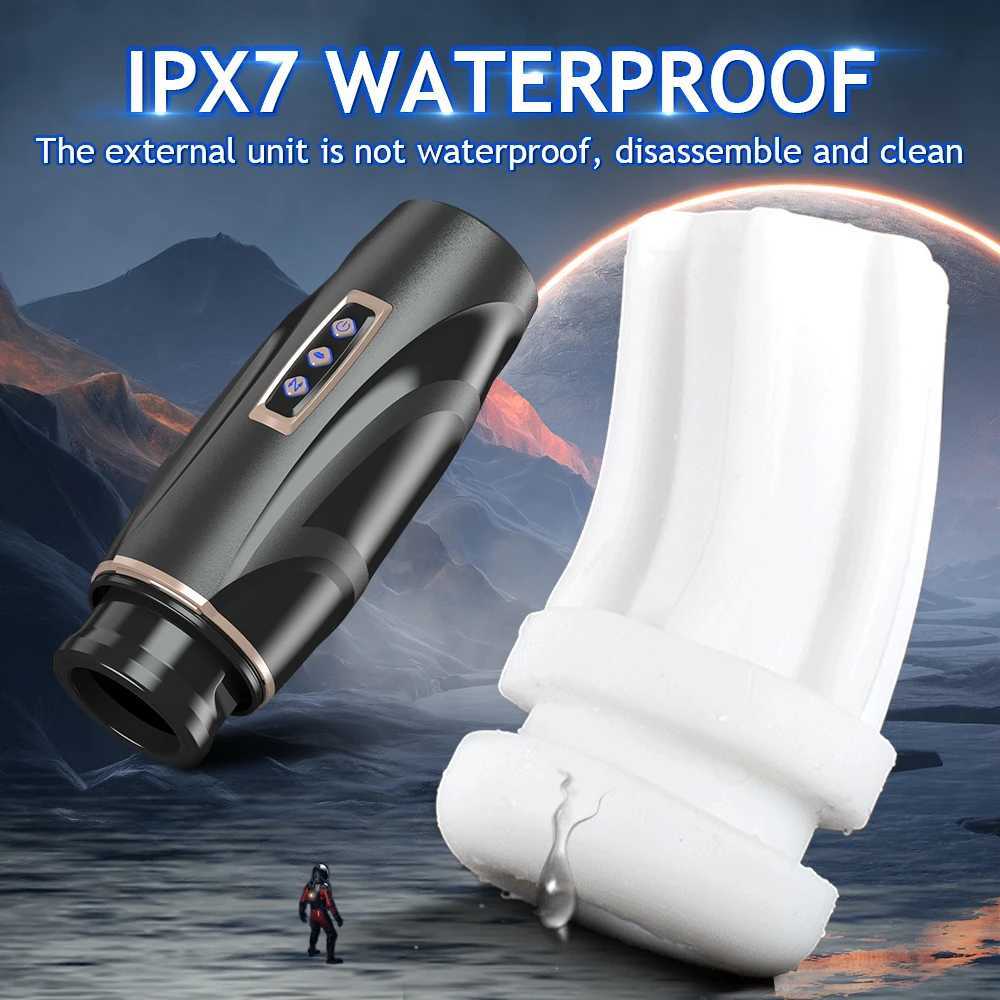 Fully automatic retractable airplane cup male masturbation cup reality pocket vaginal and penile stimulation adult sex toysXJ250319