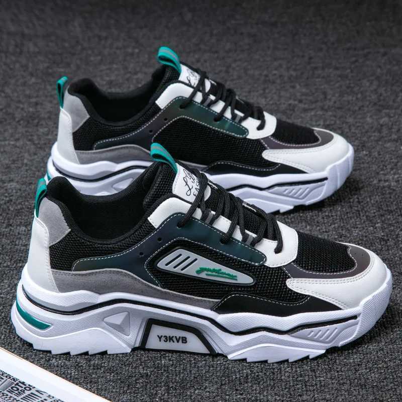 Fashion Mens Sneakers Breathable Casual Shoes Platform Mesh Vulcanized Shoes New Non Slip Tennis Shoe Outdoor Men Running Shoes Z250319