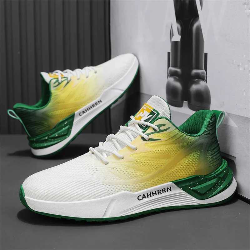 Flying Woven Shoes Mesh Fabric Sports Shoes Casual Mens Shoes Daddy Shoes All Matching Student Fashion Shoes Outdoor Sports Z250319