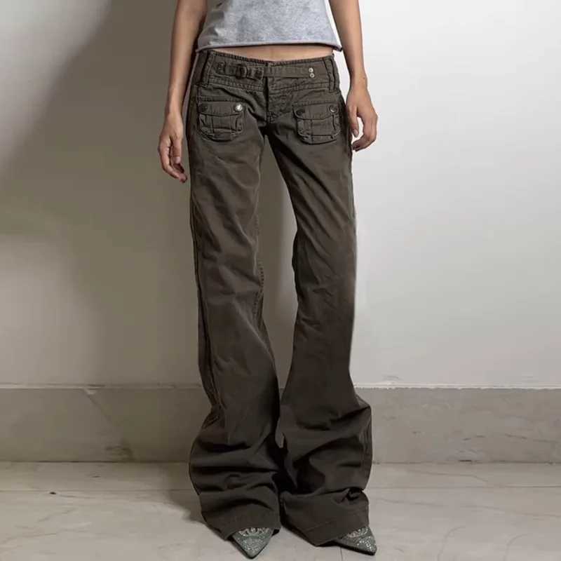 Retro retro cargo pocket sewn low-end jeans American spice straight pants new forex trading pantsT250319