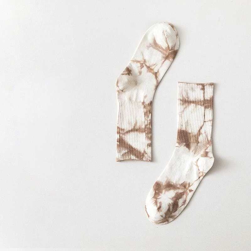 Tie dye Socks European and American Street Ins Hip Hop Trendy Brand Couple Socks Tube Sports Cotton Socks Long Socks X250319