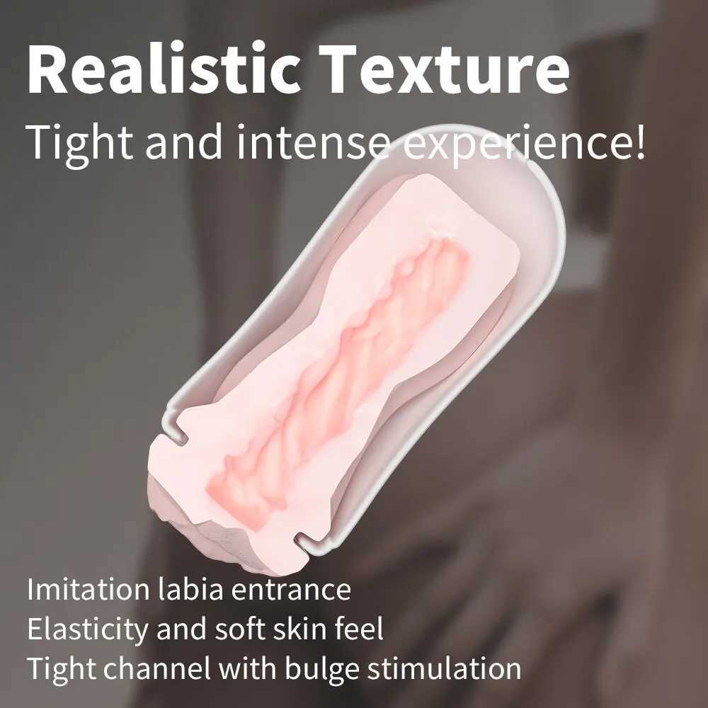 DRY WELL Male Masturbation Vagina Masturbator Cup Sexy Pocket Pussy Airflow Suction Control Masturbator for Adult Glans TrainerXJ250319