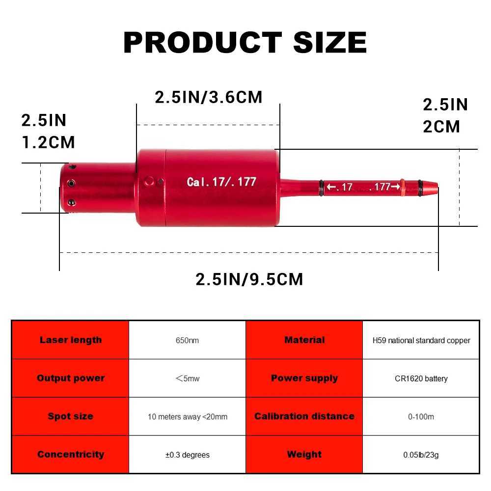 .22LR/.243 .17/.177 .223REM Laser Training Bullet Dry Fire Laser Trainer Cartridge Boresighter Rechargeable Red Dot Laser Sight X250319