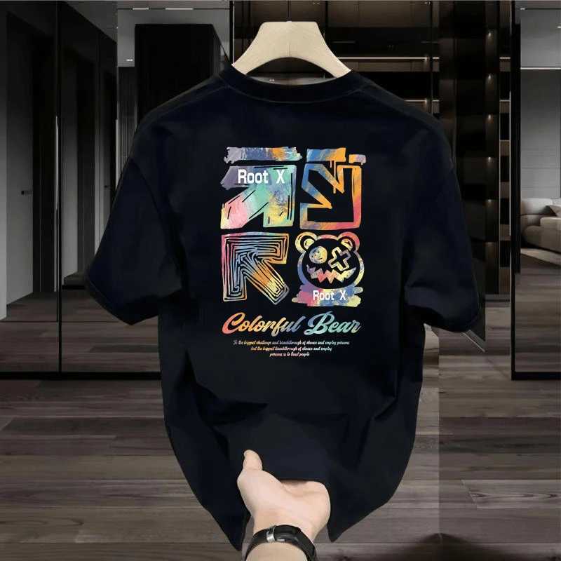 Overseas Orders End Goods _ Cut Label To Withdraw Foreign Trade American Trend Printed Short-sleeved T-shirt for Men and WomenT250318