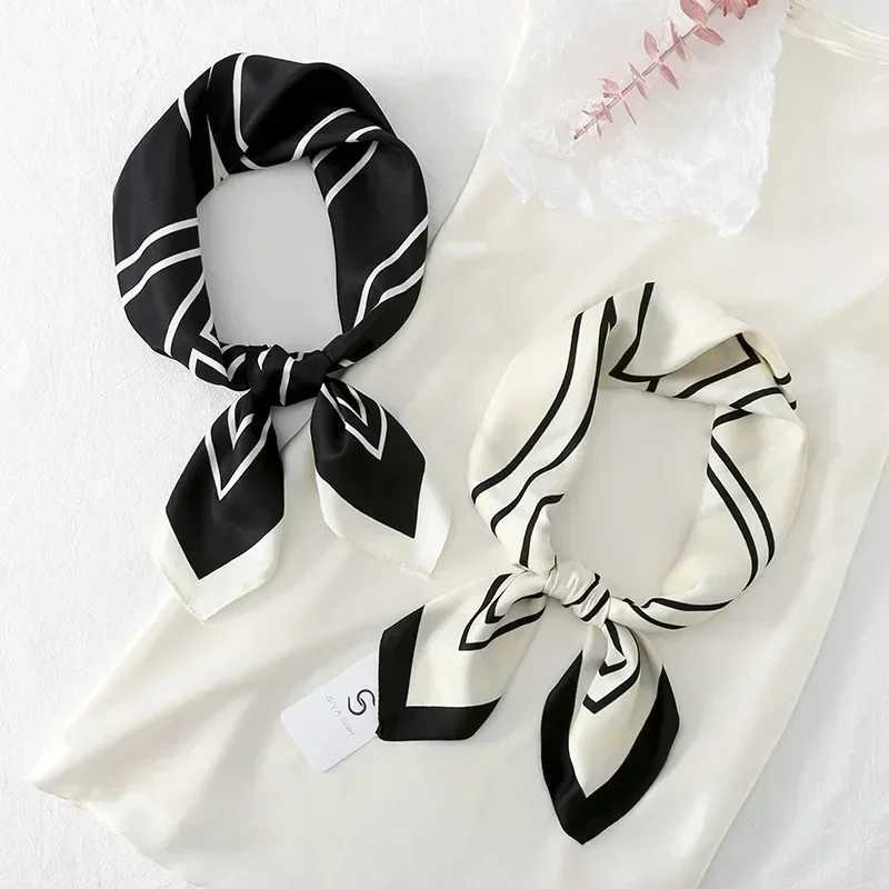 2024 Spring Summer New 70*70cm Sugar Scarf Wen Putdoor Neck Hair Band Small scarf Outdoor Soft Luxury Kerchief Hijab Lady X250319