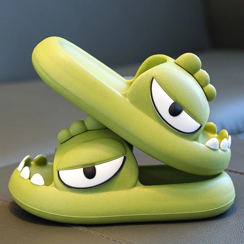 Evshine Summer Childrens Slippers Indoor Cartoon Dinosaur Sandals Neutral Non slip EVA Sandals Home Bathroom Shower Sandals 250318